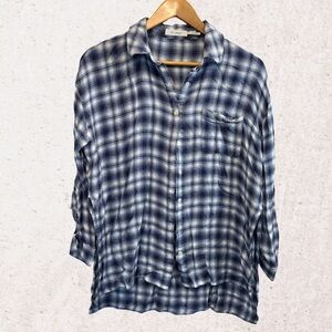 Blu Pepper Blue Plaid Button Down Shirt